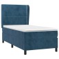 vidaXL Boxspringbett mit Matratze Dunkelblau 90x200 cm Samt vidaXL Boxspringbett mit Matratze Dunkelblau 90x200 cm Samt