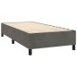 vidaXL Boxspringbett mit Matratze Dunkelgrau 80x200 cm Samt vidaXL Boxspringbett mit Matratze Dunkelgrau 80x200 cm Samt