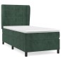 vidaXL Boxspringbett mit Matratze Dunkelgrün 90x200 cm Samt vidaXL Boxspringbett mit Matratze Dunkelgrün 90x200 cm Samt