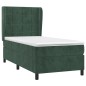 vidaXL Boxspringbett mit Matratze Dunkelgrün 90x200 cm Samt vidaXL Boxspringbett mit Matratze Dunkelgrün 90x200 cm Samt