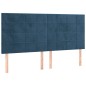 vidaXL Boxspringbett mit Matratze Dunkelblau 160x200 cm Samt vidaXL Boxspringbett mit Matratze Dunkelblau 160x200 cm Samt