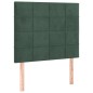 vidaXL Boxspringbett mit Matratze Dunkelgrün 90x190 cm Samt vidaXL Boxspringbett mit Matratze Dunkelgrün 90x190 cm Samt