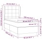 vidaXL Boxspringbett mit Matratze Dunkelgrün 90x190 cm Samt vidaXL Boxspringbett mit Matratze Dunkelgrün 90x190 cm Samt