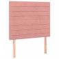 vidaXL Boxspringbett mit Matratze Rosa 90x200 cm Samt vidaXL Boxspringbett mit Matratze Rosa 90x200 cm Samt