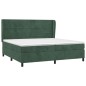 vidaXL Boxspringbett mit Matratze Dunkelgrün 200x200 cm Samt vidaXL Boxspringbett mit Matratze Dunkelgrün 200x200 cm Samt