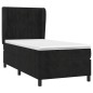 vidaXL Boxspringbett mit Matratze Schwarz 90x200 cm Samt vidaXL Boxspringbett mit Matratze Schwarz 90x200 cm Samt