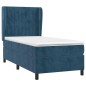 vidaXL Boxspringbett mit Matratze Dunkelblau 90x190 cm Samt vidaXL Boxspringbett mit Matratze Dunkelblau 90x190 cm Samt