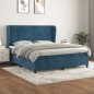 vidaXL Boxspringbett mit Matratze Dunkelblau 180x200 cm Samt vidaXL Boxspringbett mit Matratze Dunkelblau 180x200 cm Samt