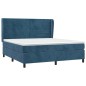 vidaXL Boxspringbett mit Matratze Dunkelblau 180x200 cm Samt vidaXL Boxspringbett mit Matratze Dunkelblau 180x200 cm Samt