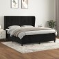 vidaXL Boxspringbett mit Matratze Schwarz 180x200 cm Samt vidaXL Boxspringbett mit Matratze Schwarz 180x200 cm Samt