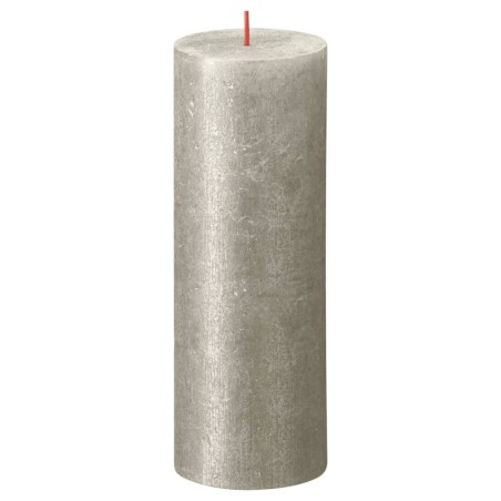 Bolsius Rustikale Stumpenkerzen Shimmer 4 Stk. 190x68 mm Champagner