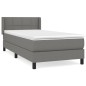 vidaXL Boxspringbett mit Matratze Dunkelgrau 90x200 cm Stoff vidaXL Boxspringbett mit Matratze Dunkelgrau 90x200 cm Stoff