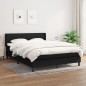 vidaXL Boxspringbett mit Matratze Schwarz 140x190 cm Stoff vidaXL Boxspringbett mit Matratze Schwarz 140x190 cm Stoff