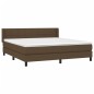 vidaXL Boxspringbett mit Matratze Dunkelbraun 180x200 cm Stoff vidaXL Boxspringbett mit Matratze Dunkelbraun 180x200 cm Stoff