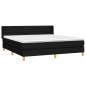 vidaXL Boxspringbett mit Matratze Schwarz 180x200 cm Stoff vidaXL Boxspringbett mit Matratze Schwarz 180x200 cm Stoff