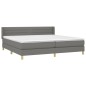 vidaXL Boxspringbett mit Matratze Dunkelgrau 200x200 cm Stoff vidaXL Boxspringbett mit Matratze Dunkelgrau 200x200 cm Stoff