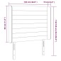 vidaXL LED Kopfteil Taupe 103x16x118/128 cm Stoff vidaXL LED Kopfteil Taupe 103x16x118/128 cm Stoff