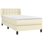 vidaXL Boxspringbett mit Matratze Creme 80x200 cm Kunstleder vidaXL Boxspringbett mit Matratze Creme 80x200 cm Kunstleder