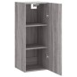 vidaXL Wandschrank Grau Sonoma 34,5x34x90 cm Holzwerkstoff vidaXL Wandschrank Grau Sonoma 34,5x34x90 cm Holzwerkstoff