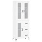 Highboard Weiß 69,5x34x180 cm Holzwerkstoff Highboard Weiß 69,5x34x180 cm Holzwerkstoff