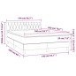 vidaXL Boxspringbett mit Matratze & LED Dunkelgrau 140x200 cm Stoff vidaXL Boxspringbett mit Matratze & LED Dunkelgrau 140x200 cm Stoff