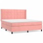 vidaXL Boxspringbett mit Matratze Rosa 160x200 cm Samt vidaXL Boxspringbett mit Matratze Rosa 160x200 cm Samt