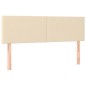 vidaXL Boxspringbett mit Matratze & LED Creme 140x190 cm Stoff vidaXL Boxspringbett mit Matratze & LED Creme 140x190 cm Stoff