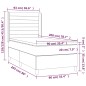 vidaXL Boxspringbett mit Matratze Rosa 90x200 cm Samt vidaXL Boxspringbett mit Matratze Rosa 90x200 cm Samt