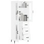 Highboard Weiß 69,5x34x180 cm Holzwerkstoff Highboard Weiß 69,5x34x180 cm Holzwerkstoff