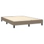 vidaXL Boxspringbett mit Matratze & LED Taupe 140x200 cm Stoff vidaXL Boxspringbett mit Matratze & LED Taupe 140x200 cm Stoff