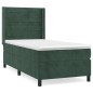 vidaXL Boxspringbett mit Matratze Dunkelgrün 90x200 cm Samt vidaXL Boxspringbett mit Matratze Dunkelgrün 90x200 cm Samt