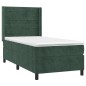 vidaXL Boxspringbett mit Matratze Dunkelgrün 90x200 cm Samt vidaXL Boxspringbett mit Matratze Dunkelgrün 90x200 cm Samt