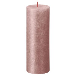 Bolsius Rustikale Stumpenkerzen Shimmer 4 Stk. 190x68 mm Rosa