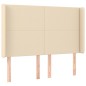 vidaXL Boxspringbett mit Matratze Creme 140x200 cm Stoff vidaXL Boxspringbett mit Matratze Creme 140x200 cm Stoff