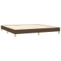 vidaXL Boxspringbett mit Matratze & LED Dunkelbraun 200x200 cm Stoff vidaXL Boxspringbett mit Matratze & LED Dunkelbraun 200x200 cm Stoff