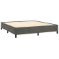 vidaXL Boxspringbett mit Matratze Dunkelgrau 160x200 cm Samt vidaXL Boxspringbett mit Matratze Dunkelgrau 160x200 cm Samt