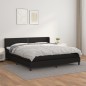 vidaXL Boxspringbett mit Matratze Schwarz 160x200 cm Kunstleder vidaXL Boxspringbett mit Matratze Schwarz 160x200 cm Kunstleder