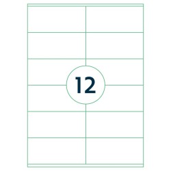 rillprint Selbstklebende Aufkleber Etiketten 105x48 mm 500 Blatt Weiß
