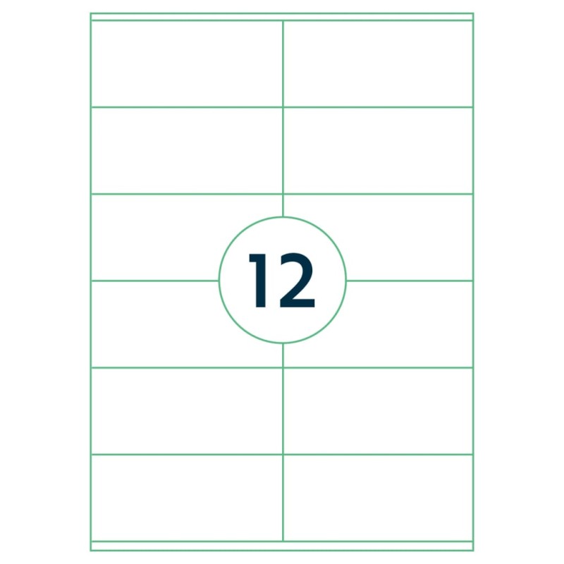 rillprint Selbstklebende Aufkleber Etiketten 105x48 mm 500 Blatt Weiß rillprint Selbstklebende Aufkleber Etiketten 105x48 mm 500 Blatt Weiß