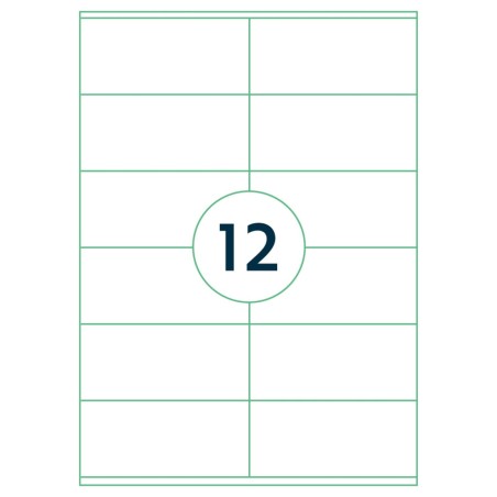 rillprint Selbstklebende Aufkleber Etiketten 105x48 mm 500 Blatt Weiß