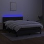 vidaXL Boxspringbett mit Matratze & LED Schwarz 140x200 cm Stoff vidaXL Boxspringbett mit Matratze & LED Schwarz 140x200 cm Stoff