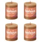 Bolsius Rustikale Stumpenkerzen Shine 4 Stk. 80x68 mm Gewürzbraun Bolsius Rustikale Stumpenkerzen Shine 4 Stk. 80x68 mm Gewürzbraun