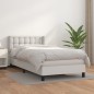 vidaXL Boxspringbett mit Matratze Weiß 80x200 cm Kunstleder vidaXL Boxspringbett mit Matratze Weiß 80x200 cm Kunstleder