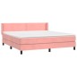 vidaXL Boxspringbett mit Matratze Rosa 180x200 cm Samt vidaXL Boxspringbett mit Matratze Rosa 180x200 cm Samt