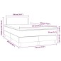 vidaXL Boxspringbett mit Matratze & LED Dunkelgrau 120x200 cm Stoff vidaXL Boxspringbett mit Matratze & LED Dunkelgrau 120x200 cm Stoff