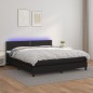 vidaXL Boxspringbett mit Matratze & LED Schwarz 180x200 cm Kunstleder vidaXL Boxspringbett mit Matratze & LED Schwarz 180x200 cm Kunstleder