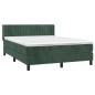 vidaXL Boxspringbett mit Matratze Dunkelgrün 140x200 cm Samt vidaXL Boxspringbett mit Matratze Dunkelgrün 140x200 cm Samt