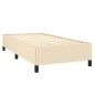 vidaXL Boxspringbett mit Matratze Creme 90x200 cm Stoff vidaXL Boxspringbett mit Matratze Creme 90x200 cm Stoff