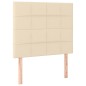 vidaXL Boxspringbett mit Matratze Creme 90x200 cm Stoff vidaXL Boxspringbett mit Matratze Creme 90x200 cm Stoff