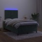 vidaXL Boxspringbett mit Matratze & LED Dunkelgrün 120x200 cm Samt vidaXL Boxspringbett mit Matratze & LED Dunkelgrün 120x200 cm Samt